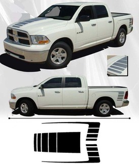 3x Dodge Ram 1500 2500 Hood side bed Vinyl Decals graphics rally sticker kit