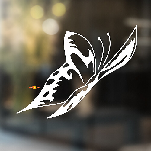 Fluttering Butterfly Universal Vinyl Decal Sticker_1