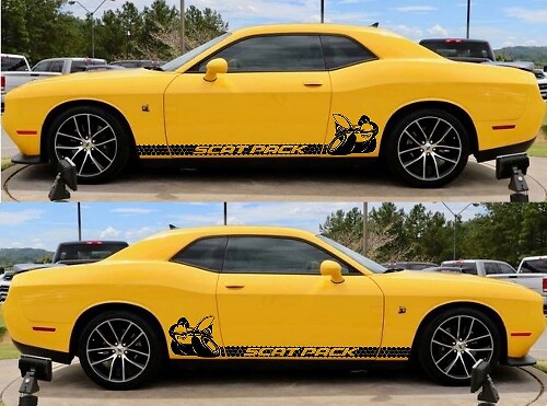  Scat Pack Side Stripes Vinyl Decal Kit for Dodge Challenger 2011-2018