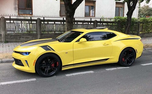 Eleven Piece Rally Hash and Rocker Stripe Kit Full Kit Vinyl Decal Sticker for Chevrolet Camaro 2016-2018