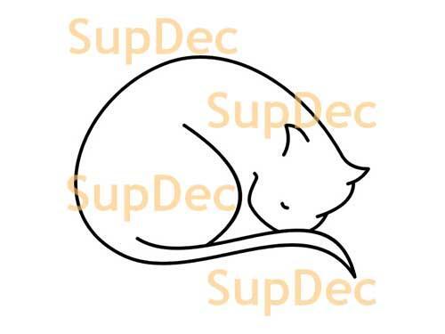 Cat Vinyl Art Wall Window Bathroom Sticker Decal removable #1
