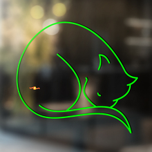 Sleeping Cat Universal Vinyl Decal Sticker_3