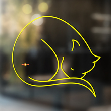 Sleeping Cat Universal Vinyl Decal Sticker_4