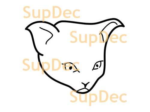 Cat Vinyl Art Wall  Window Bathroom Sticker Decal removable #2
