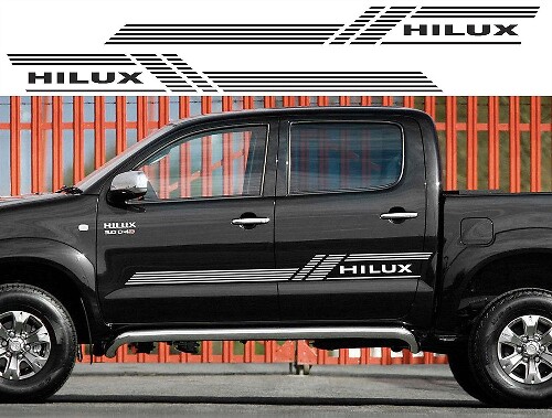2X Toyota Hilux side Vinyl Decals graphics rally  sticker