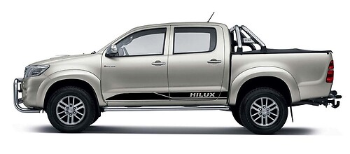 Branded Stripes Rocker Panel Vinyl Decal Sticker for Toyota Hilux