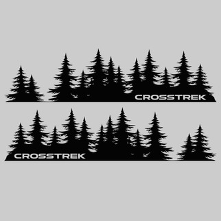 Subaru Crosstrek tree Decal custom vinyl Door graphic Forest Silhouette Tree sticker