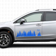 Forest Style Door Vinyl Decal Set for Suba Crosstrek _2