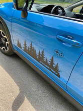 Suba Crosstrek tree Decal custom vinyl Door graphic Forest Silhouette Tree sticker 2