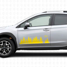 Forest Style Door Vinyl Decal Set for Suba Crosstrek _5