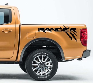 2x Ford Ranger Side Bed Decal Graphics Emblem Logo