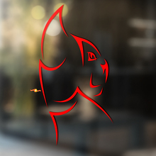 Trybal Style Cat Silhouette Universal Vinyl Decal Sticker_2