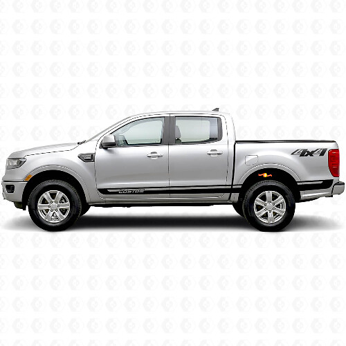 Custom 4x4 Side Stripes Vinyl Decal Kit for Musclecar Ranger Wildtrak