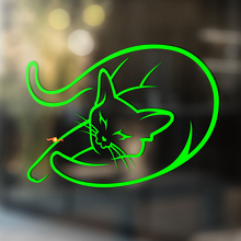 Lying Cat Universal Vinyl Decal Sticker_3