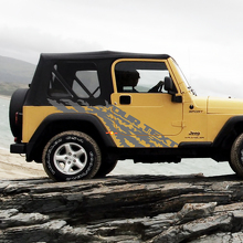 Mud Splash & Custom Text Side Vinyl Decal Sticker for Jeep Wrangler 1999-2006_2