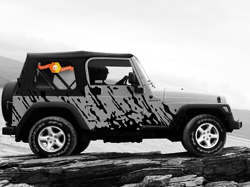 Mud Drips Side Vinyl Decal Sticker for Jeep Wrangler 1999-2006