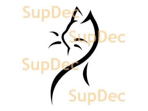 Chat Vinyle Art Mur Fenêtre Salle de Bain Autocollant Décalcomanie amovible n ° 9
