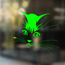 Cute Cat Face Universal Vinyl Decal Sticker_3