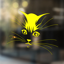 Cute Cat Face Universal Vinyl Decal Sticker_4