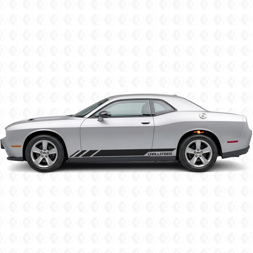 Racing Style Stripes Side Vinyl Decal Sticker for Dodge Challenger 2009-2018