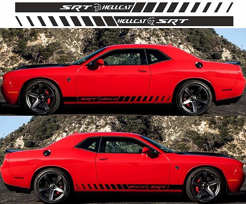 2x Side Rally Vinyl Decals Stickers 5 for Dodge Challenger