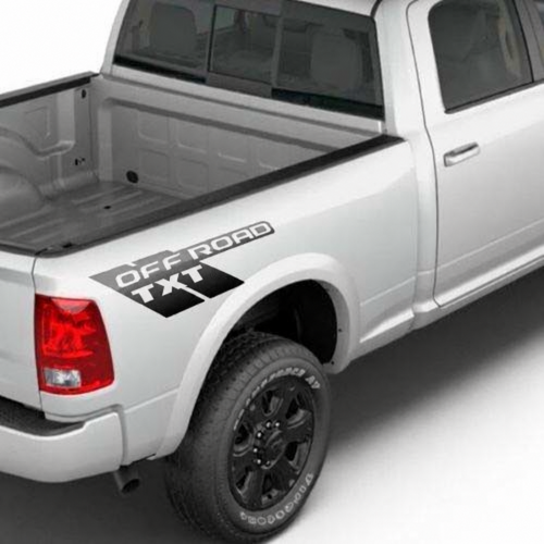 Custom Off Road Logo Bedside Vinyl Decal Sticker for RAM 1500 4th Gen (DS) Rebel 2008-2024