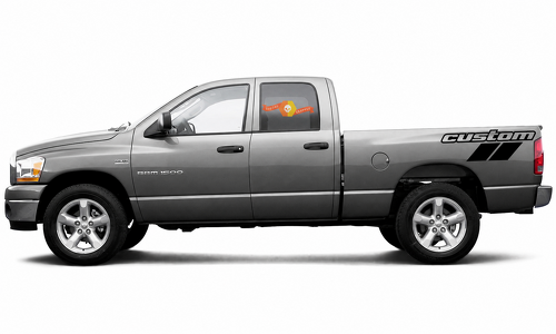custom Triple Slash Bedside Pair Bedside Vinyl Decal Sticker for Dodge Ram 1500