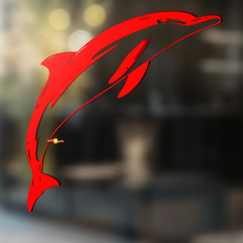 Jumping Dolphin Silhouette Universal Vinyl Decal Sticker_3