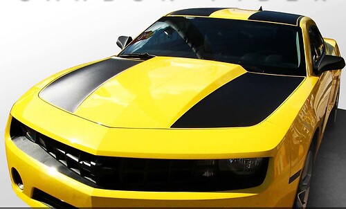 Dual Rally Stripes Hood Roof Trunk Vinyl Decal Sticker for Chevrolet Camaro 2010-2013