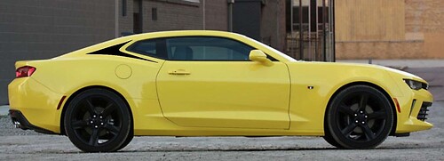 2X C-Pillar Accent Vinyl Graphics Stickers Decals Stripes for Camaro 2016 -2018
