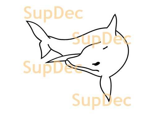 Dolphin Vinyl Art Wall  Window Bathroom Sticker Decal #6
