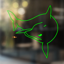 Dolphin Outline Style Universal Vinyl Decal Sticker_2