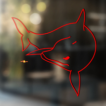 Dolphin Outline Style Universal Vinyl Decal Sticker_3