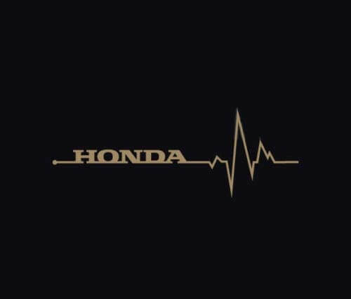 Honda Heartbeat Pulse Side Vinyl Decal Pair for Honda Cars