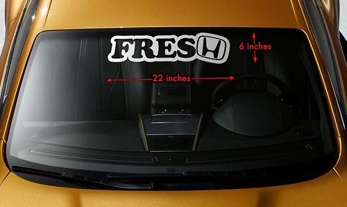 Fresh Honda Style Windshield Vinyl Decal Sticker for Honda Accord