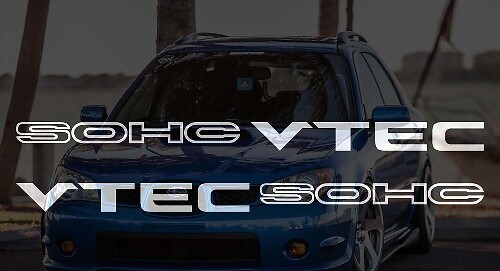 Autocollant en vinyle SOHC VTEC pour Honda Civic