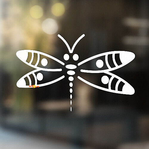 Dragonfly Silhouette Universal Vinyl Decal Sticker