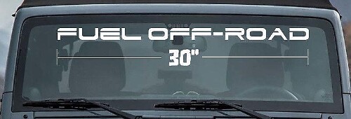 Fuel Off-Road Style Windshield Vinyl Decal for Trucks and SUVs
