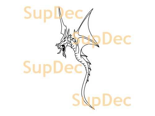 Dragon Vinyl Art Wall  Window Bathroom Sticker Decal #1

