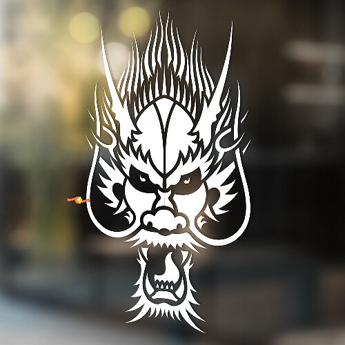Dragon Head Asian Style Universal Vinyl Decal Sticker Universal Vinyl Decal Sticker
