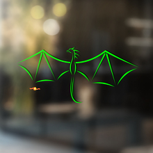 Flying Dragon Outline Minimalist Style Universal Vinyl Decal Sticker_4