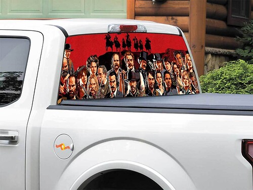 Red Dead Redemption 2 Rear Window or Tailgate Vinyl Decal for Pick-up Trucks SUVs
