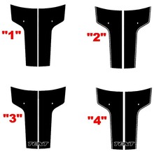 2008 - 2014 Dodge Challenger 16 piece Rally Stripe Sticker Decal Kit
 2