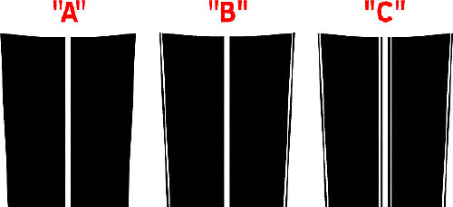 Kit d'autocollants décalcomanies style rallye 16 pièces pour Dodge Challenger 2008 - 2014