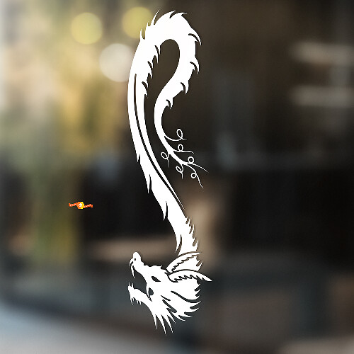 Writhing Chinese Dragon Universal Vinyl Decal Sticker