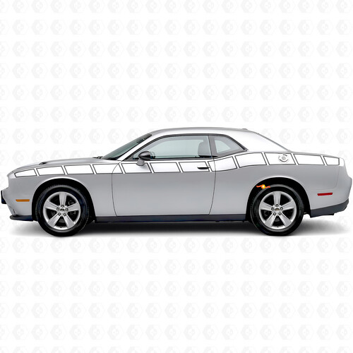 Outline Strobe Style Stripes Side Vinyl Decal Sticker for Dodge Challenger
