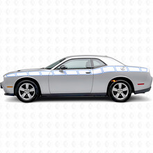 Outline Strobe Style Stripes Side Vinyl Decal Sticker for Dodge Challenger_2