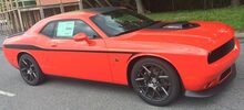 2008 & Up Dodge Challenger Devil Tail Lower Bodyline Side Stripe Kit 2