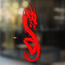 Writhing Chinese Fire Dragon Universal Vinyl Decal Sticker_2