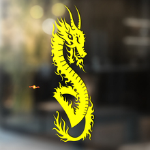 Writhing Chinese Fire Dragon Universal Vinyl Decal Sticker_3